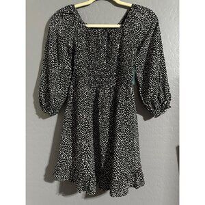 Market & Spruce Girls Smocked Puff Long Sleeve Dress Size 10 NWT